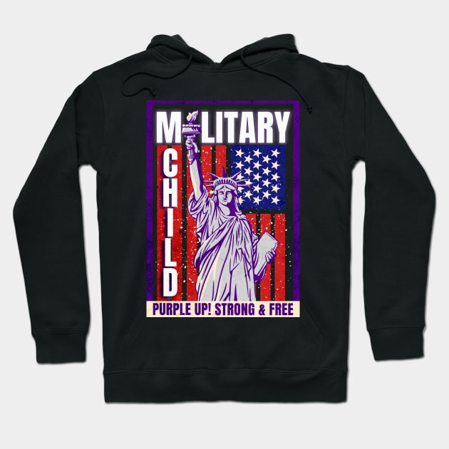 Purple Up For Military Kids - Military Purple-Up Day Hoodie by alcoshirts